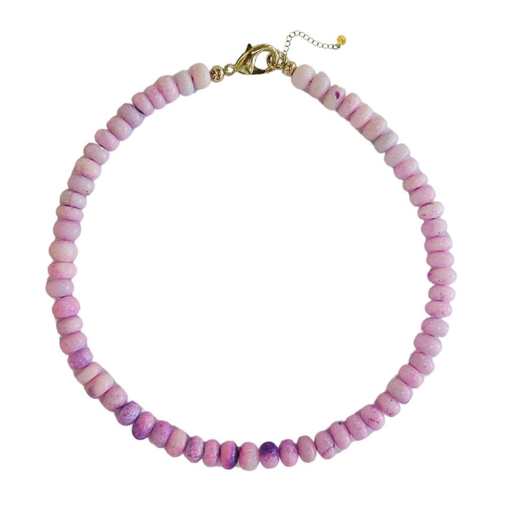 NEW ACCESSORY CONCIERGE women's haze collar beaded necklace in lavender